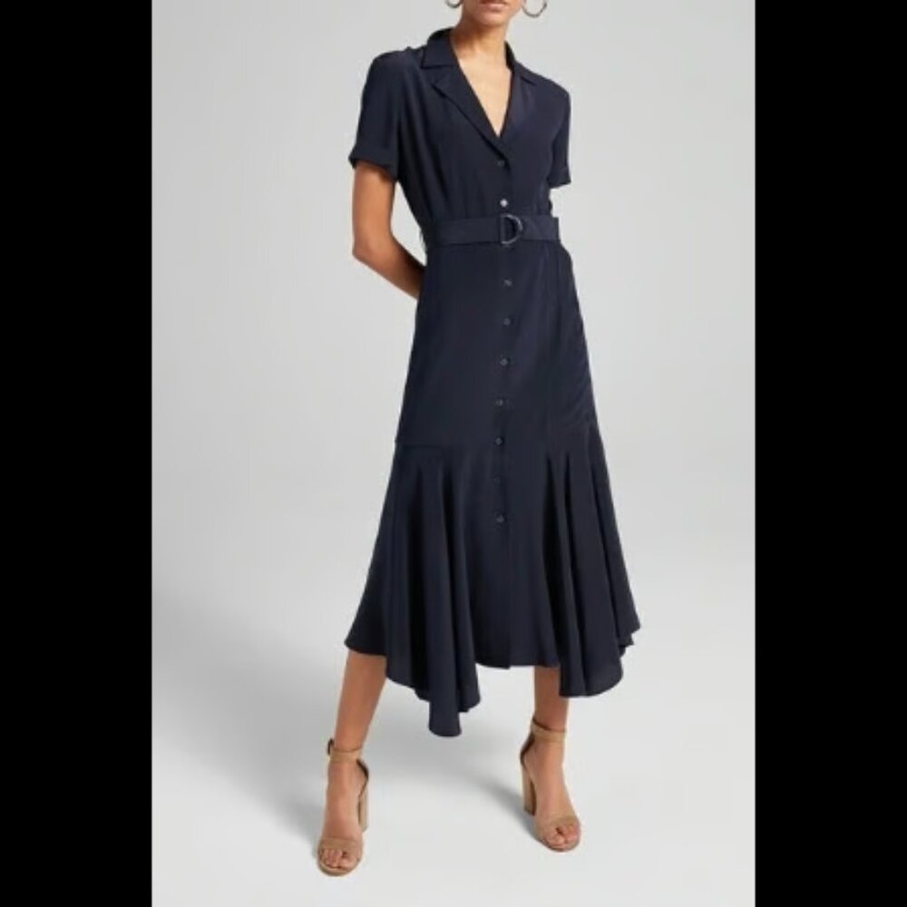 A.L.C. Clarkson Silk Dress Midnight/Navy Blue Size 0 NWT
